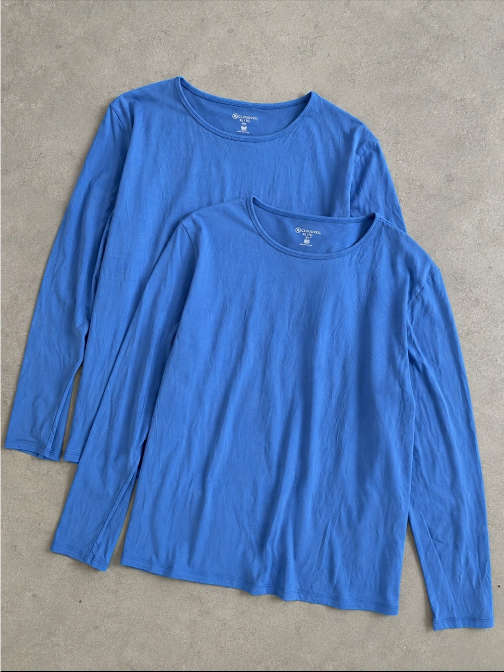 Cloudveil Merino Wool Blend Long Sleeve Shirts XL Blue Lot Of 2 Gorpcore FLAW